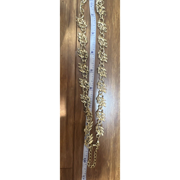 VINTAGE Limoges Set Gold Tone Filigree leaf Necklace Bracelet Clip‎ on Earrings - Picture 5 of 6